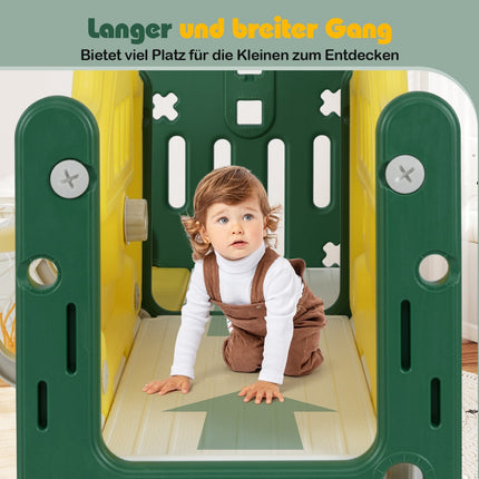Kleinkind-Rutschbahn-Set mit Klettergerüst & Tunnel – 9-in-1 Indoor-Spielplatz