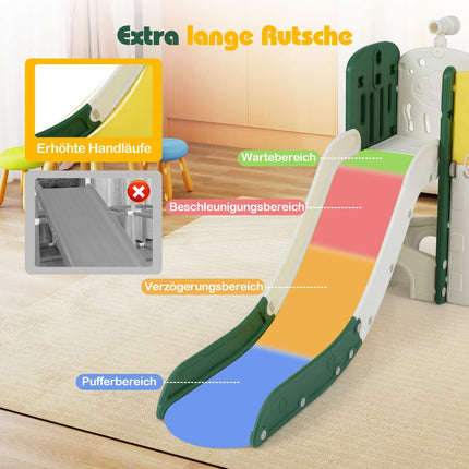 Kleinkind-Rutschbahn-Set mit Klettergerüst & Tunnel – 9-in-1 Indoor-Spielplatz