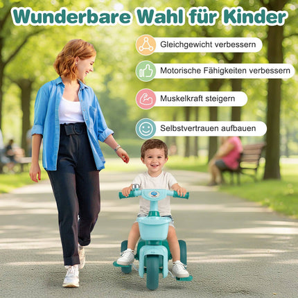 Kleinkind-Dreirad mit Lenkeinschlagbegrenzung, Klingel, ergonomischem Sitz