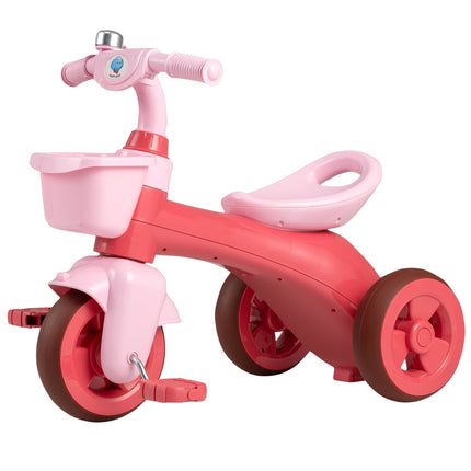 Toddler Tricycle with Limited Steering, Pink, Ergonomic Seat