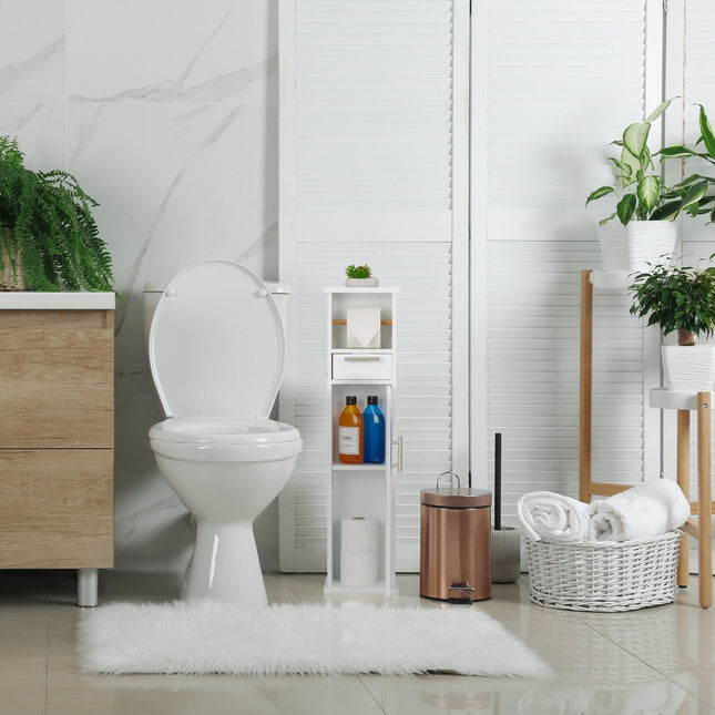Skříňka nad WC s úložným prostorem a držákem papíru