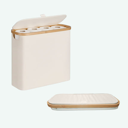 Toilet Paper Holder, Fabric, Holds 12 Rolls