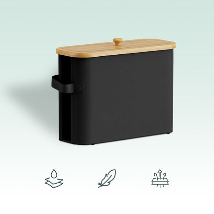 Toilet Paper Holder, Square Fabric, Holds 12 Rolls