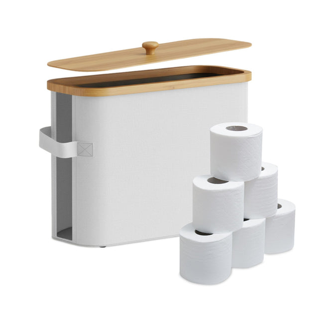 Toilettenpapierhalter, quadratischer Stoff, fasst 12 Rollen