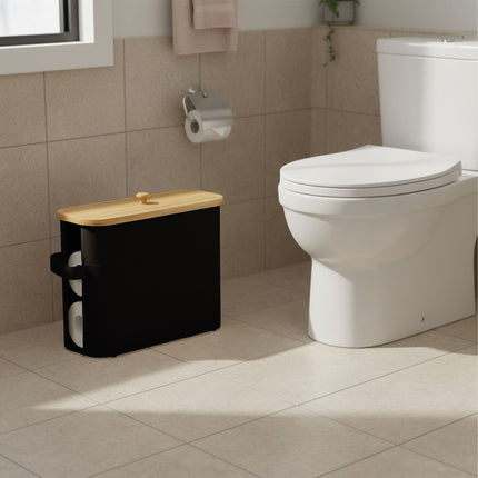 Toilet Paper Holder, Square Fabric, Holds 12 Rolls