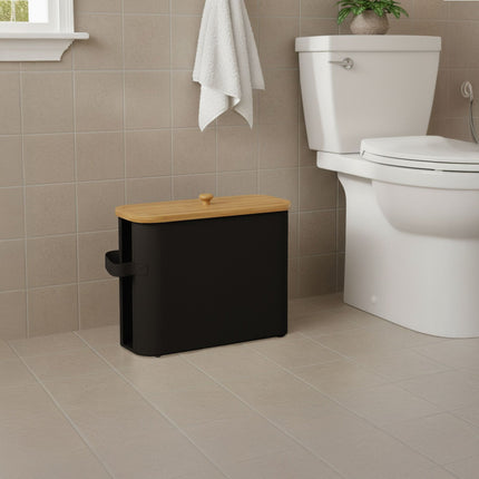 Toilet Paper Holder, Square Fabric, Holds 12 Rolls