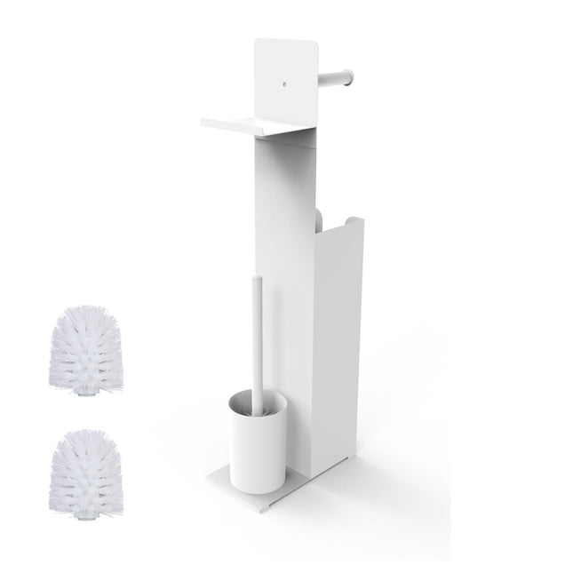Toilettenpapierhalter mit Ersatzrollen- und Bürstenständer
