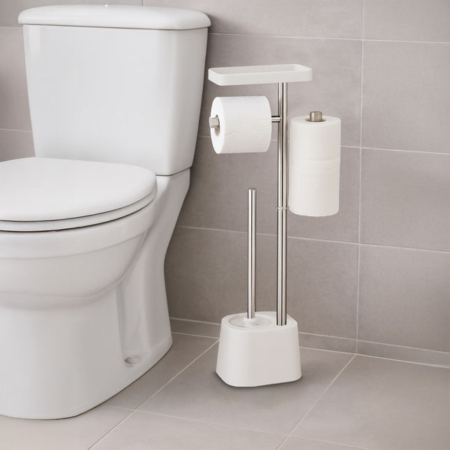Toilettenpapierständer mit Ablage und Ersatzrollenhalter
