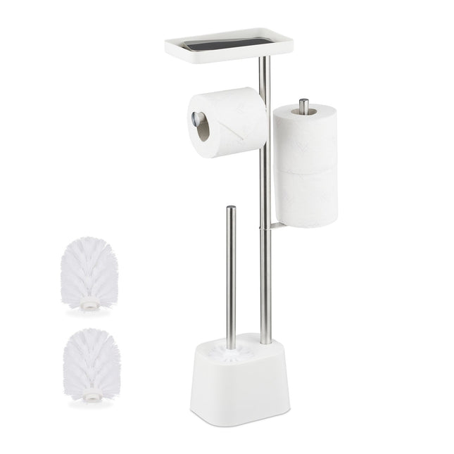 Toilettenpapierständer mit Ablage und Ersatzrollenhalter