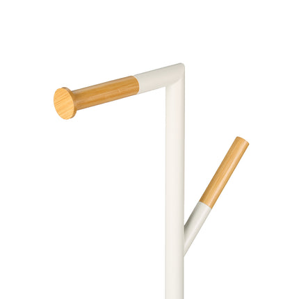Toilettenpapierhalter & Bürstengarnitur, Bambus & Stahl