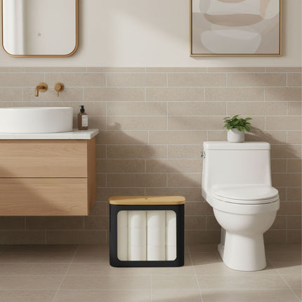 Toilettenpapierhalter, Stoff, fasst 12 Rollen