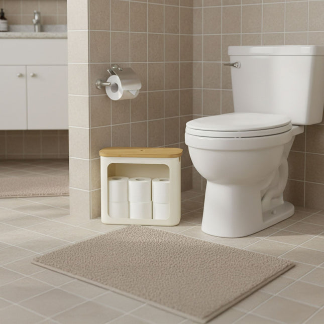 Toilettenpapierhalter, Stoff, fasst 12 Rollen