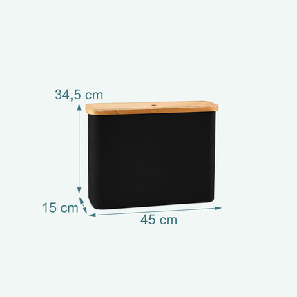 Toilet Roll Holder, Fabric and Bamboo, Holds 12 Rolls