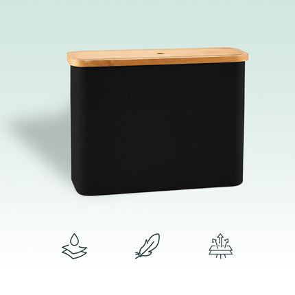 Toilet Roll Holder, Fabric and Bamboo, Holds 12 Rolls