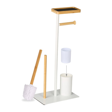Toilettenpapierhalter und Bürstengarnitur mit Ablage