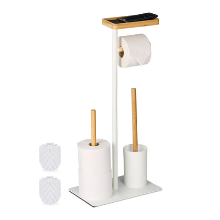 Toilettenpapierhalter und Bürstengarnitur mit Ablage