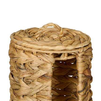 Toilet Roll Holder for 4 Rolls, Water Hyacinth Woven