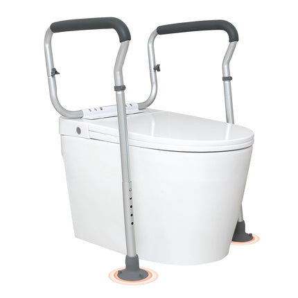 Toilet Safety Rail, Adjustable Width and Height, 300 lb
