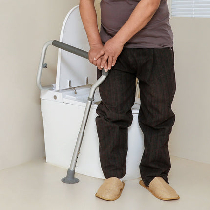 Toilet Safety Rail, Adjustable Width and Height, 300 lb