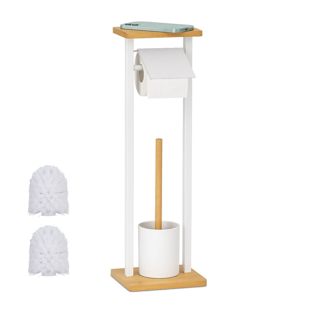 Toiletset met plank - Bamboe accenten, vrijstaand