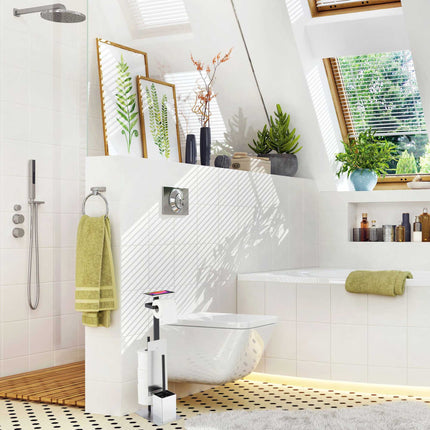 Toiletten-Set mit Ablage in Mattschwarz