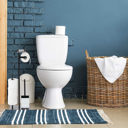 Toiletten-Set mit Ablage in Mattschwarz