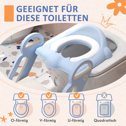 Toilettentrainer für Kinder mit Treppe & Griff, 2-6 Jahre