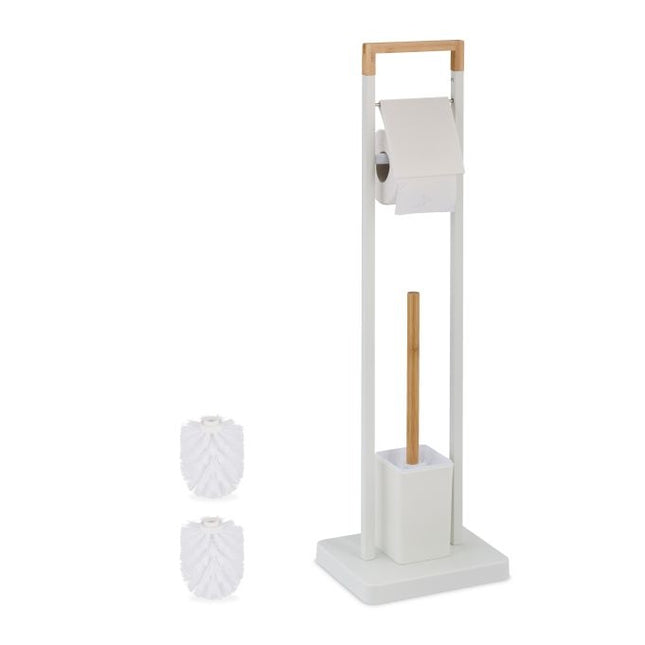 Toilettenstuhl aus Bambus und Edelstahl