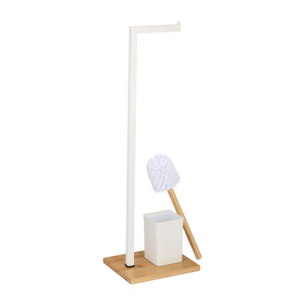 Toilet chair in bamboo and stainless steel