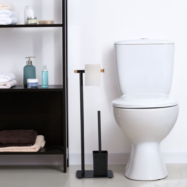 Toilet chair in bamboo and stainless steel