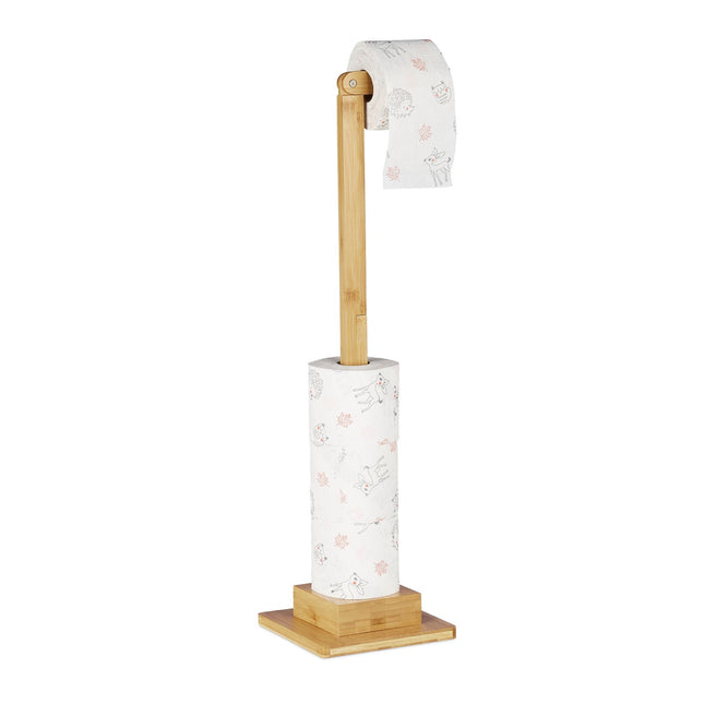 Toilet paper holder in bamboo Standing