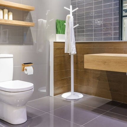 Toilet paper holder with shelf