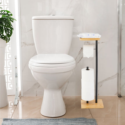 Toilet paper holder with space