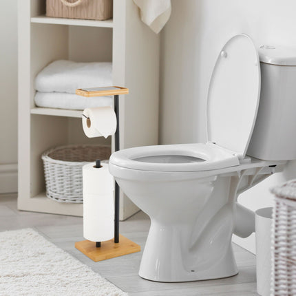 Toilet paper holder with space