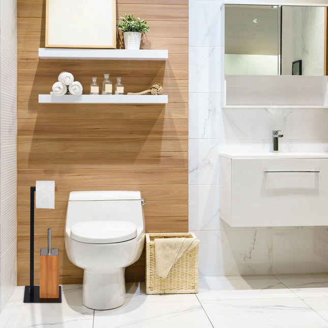 Toilettengarnitur Bambus &amp; Metall