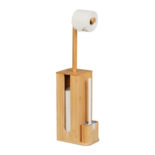 WC-Garnitur aus Bambus und Kunststoff
