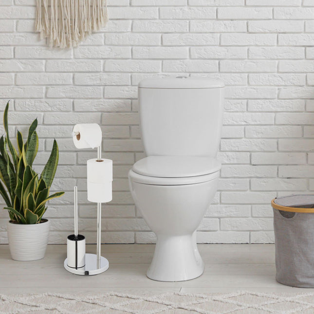 Toilet set with paper holder