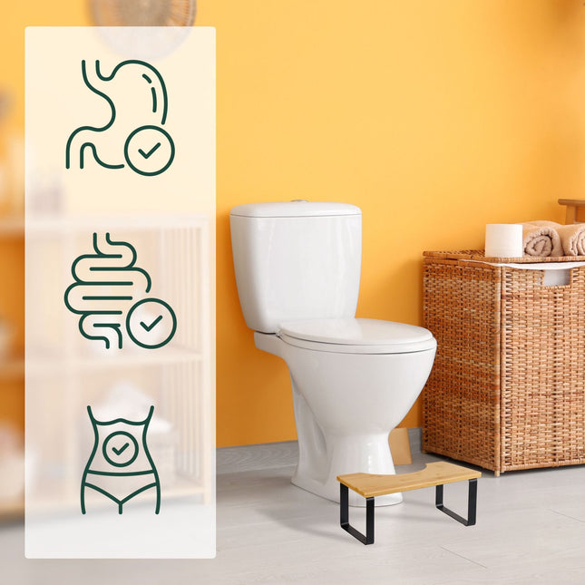 Toilet stall in bamboo and metal