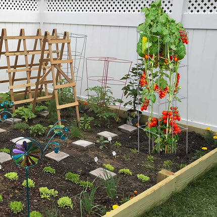 Tomato Cages, 10-Pack, 46 in Square PVC-Coated Steel