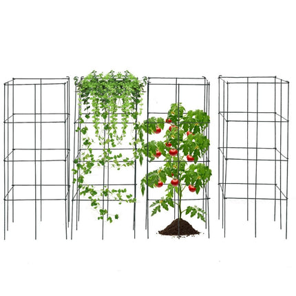 Tomatenpflanzenstützkorb-Set, Metallrahmen, 100 cm, 4er-Pack