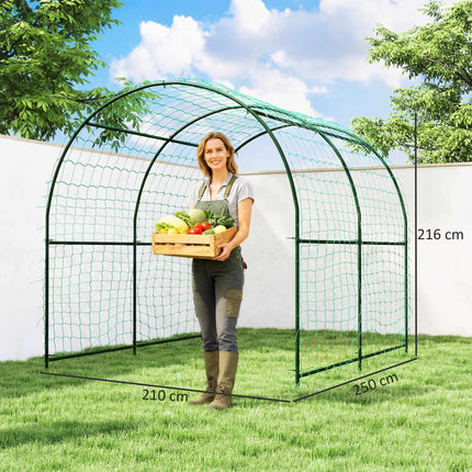 Tomaten-Rankbogen, Stahl, 216 cm, Dunkelgrün