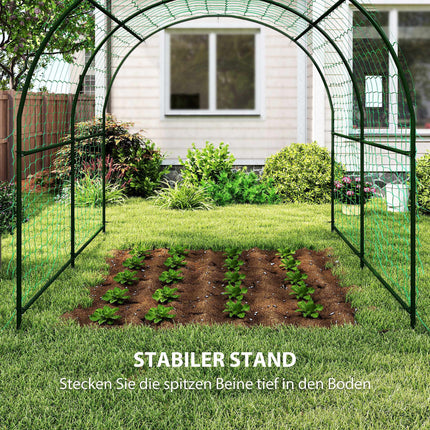 Tomaten-Rankbogen, Stahl, 216 cm, Dunkelgrün