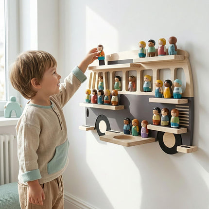 Tonie Shelf with Magnetic Strips, Holds 25 Figures