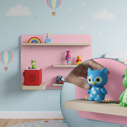 Toniebox Wall Shelf with Magnetic Strips, Holds 27 Figures
