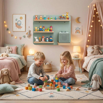Toniebox Wall Shelf with Magnetic Strips, Holds 27 Figures