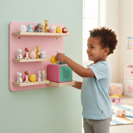Toniebox Wall Shelf with Magnetic Strips, Holds 27 Figures