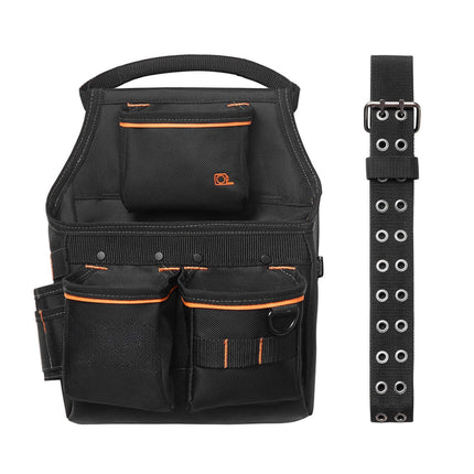 Tool Belt Pouch with 14 Pockets, Adjustable 32–50 in