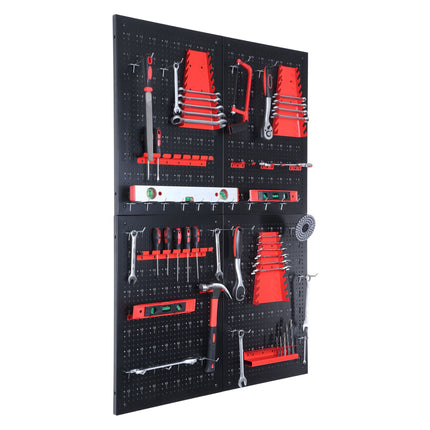 Tool Pegboard, Steel Wall-Mount With Hook Set