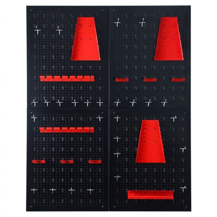 Tool Pegboard, Steel Wall-Mount With Hook Set