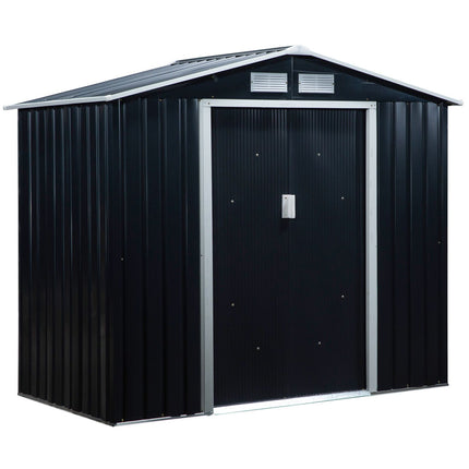 Wetterfester Garten-Metallschuppen mit Boden, 213x130x185 cm